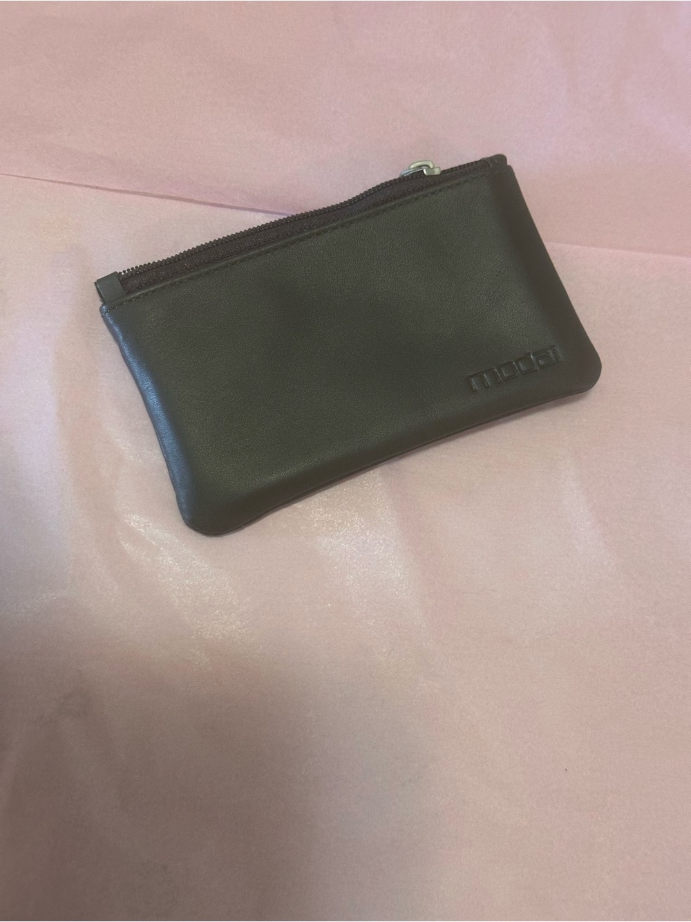Vero 🧡Moda Brown Leather Zip Pouch Wallet